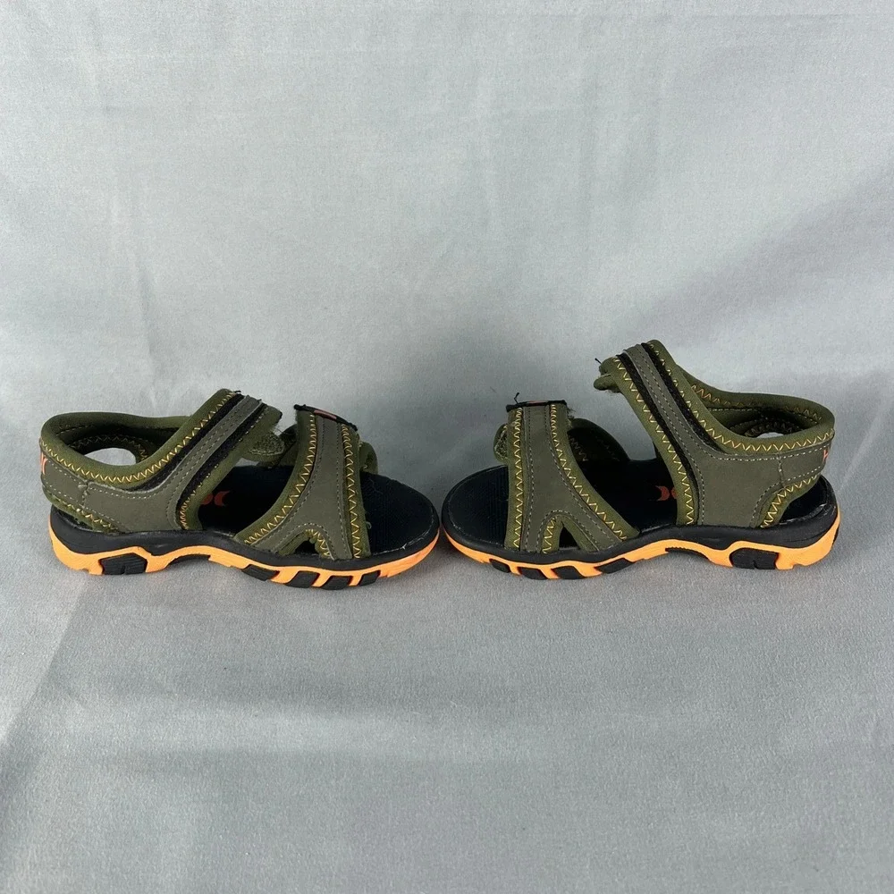 Hurley Loni Water Shoes Toddler's 7 Green Black Comfort Adjustable Hook & Loop